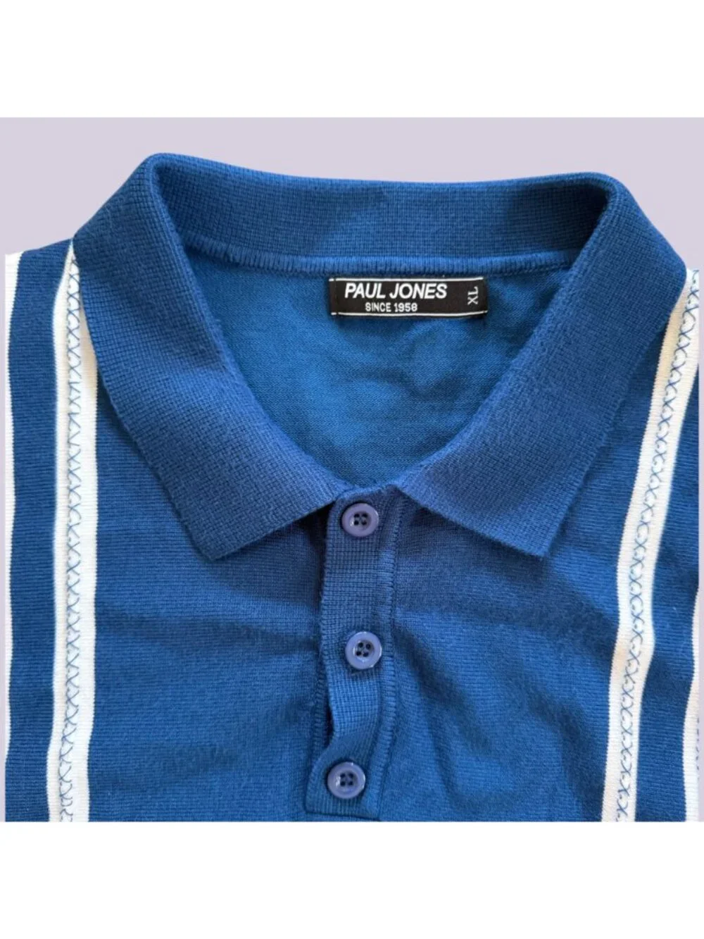 PJ Paul Jones Knitted Polo Pullover Golf Old Money Retro Inspired Sweater XL